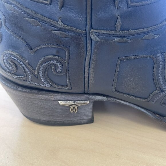 Lane Robin Snip Toe Booties Blue 7.5 - Picture 13 of 14